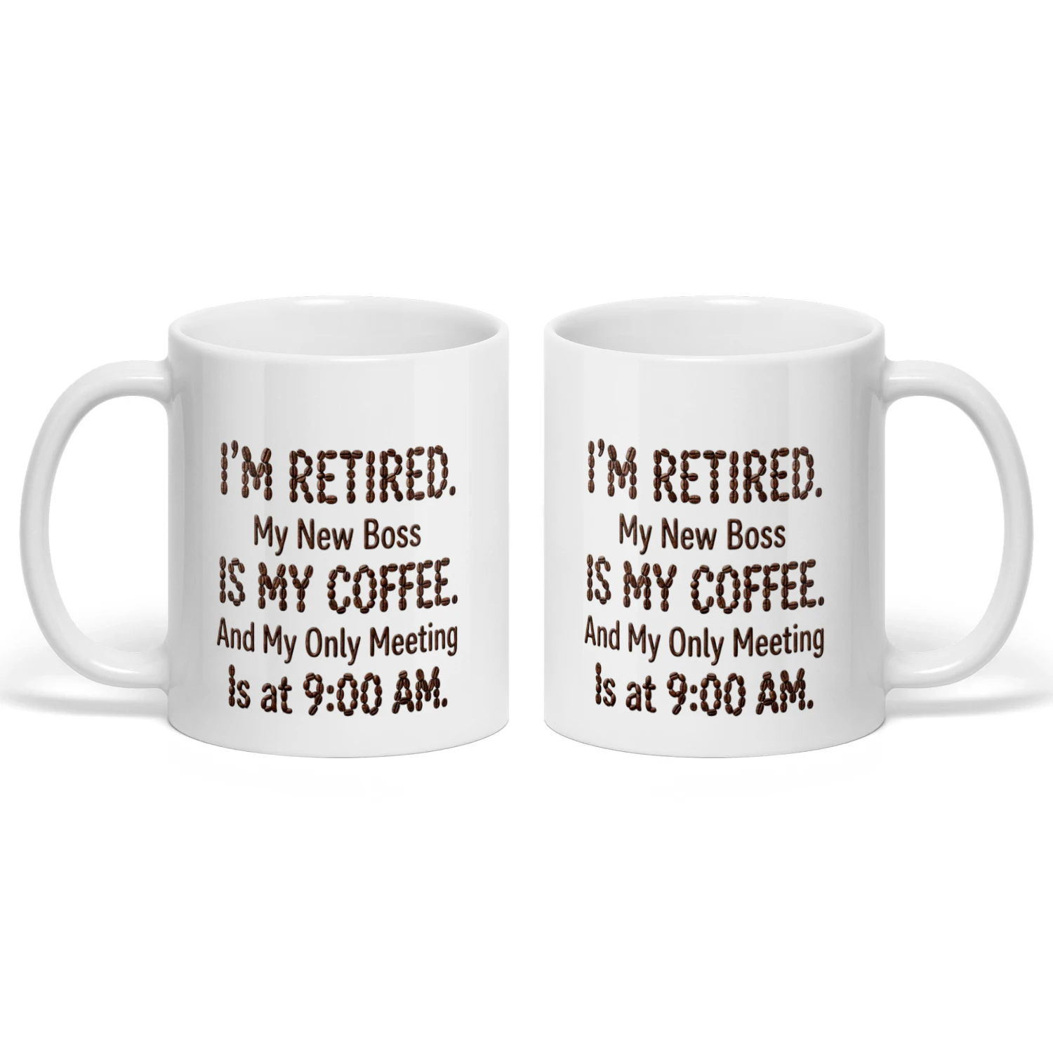 "I'm Retired, Coffee is My New Boss" Funny Retirement Mug