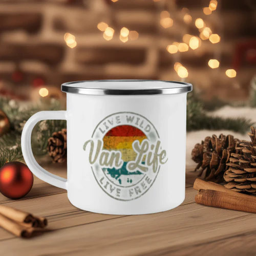 "Van Life - Live Wild Live Free" Adventure Mug Collection