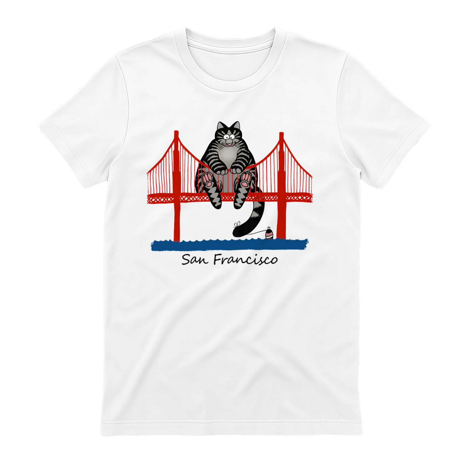 Dr Grace's San Francisco Golden Gate Bridge Cat T-shirt