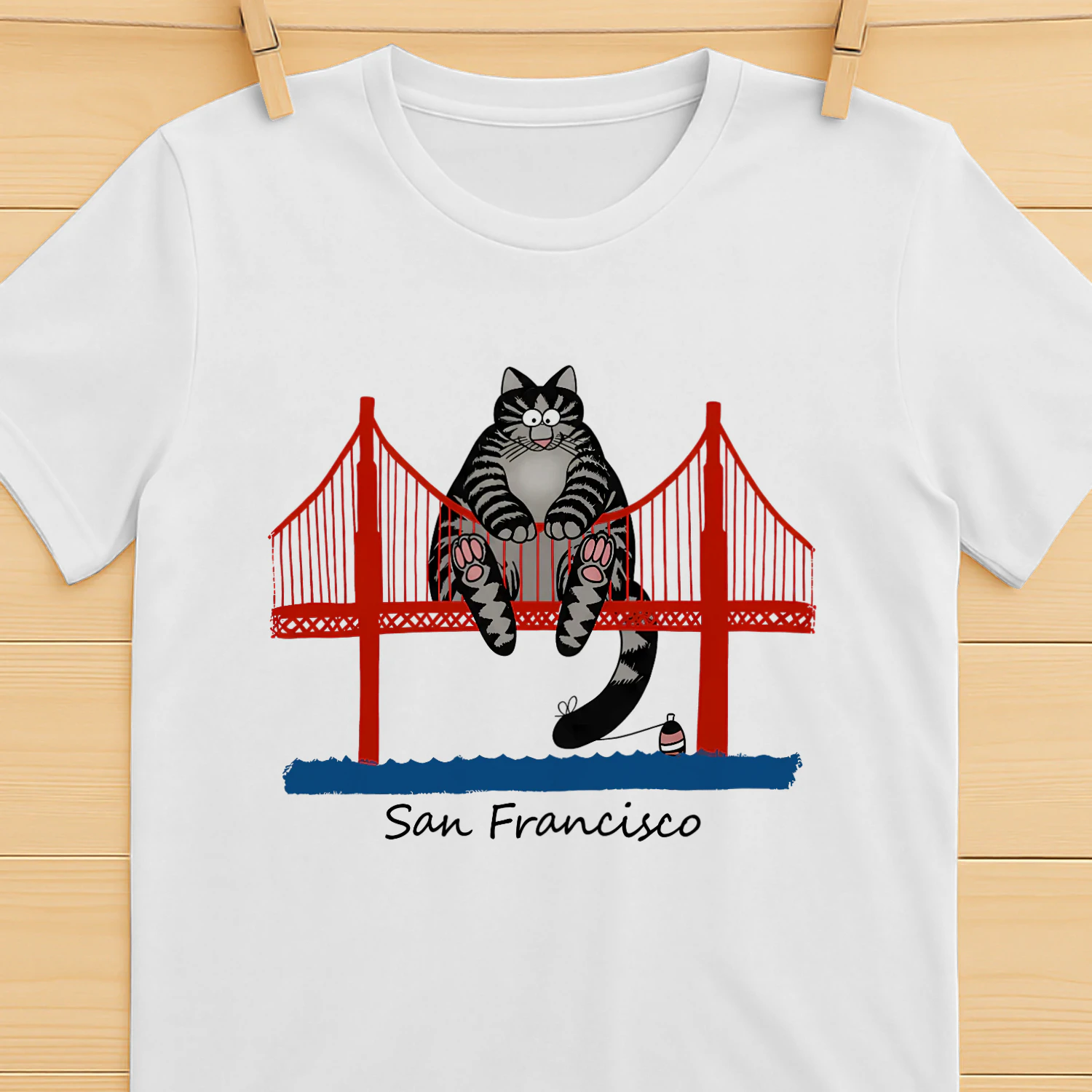 Dr Grace's San Francisco Golden Gate Bridge Cat T-shirt