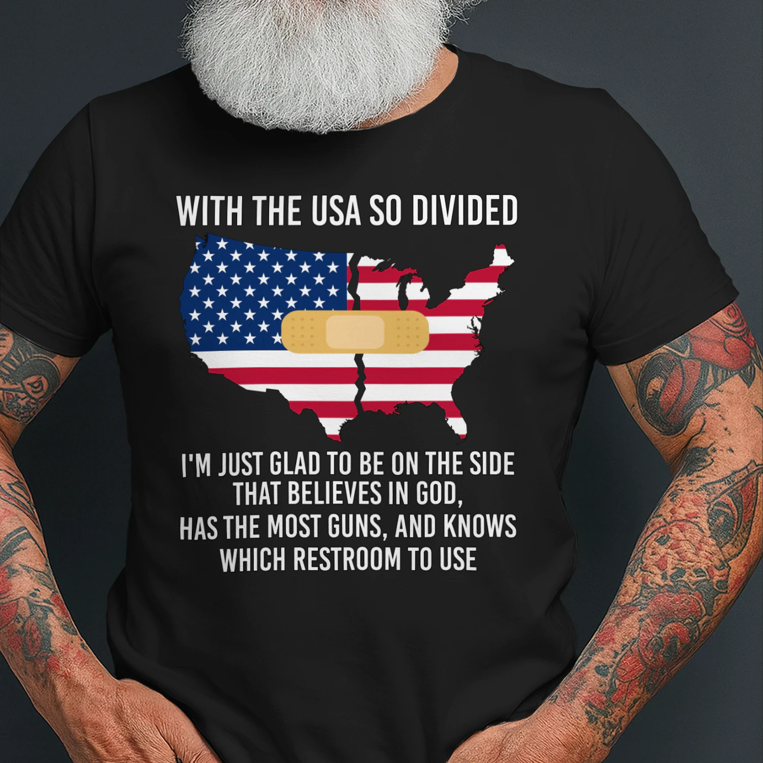 With The Usa So Divided I'm Just Glad On The Side T-Shirt