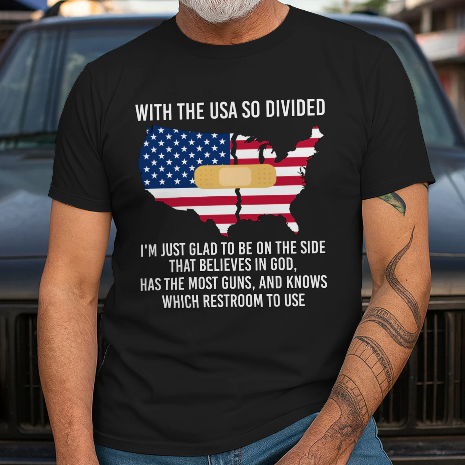 With The Usa So Divided I'm Just Glad On The Side T-Shirt